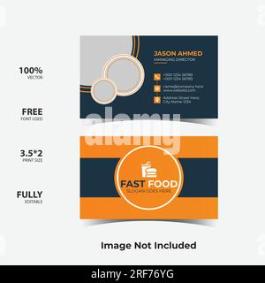 corporate modern business card design template image. Stock Vector