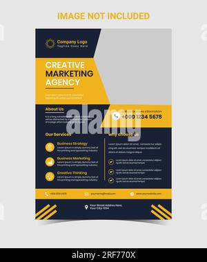 corporate marketing agency business flyer design template Stock Vector