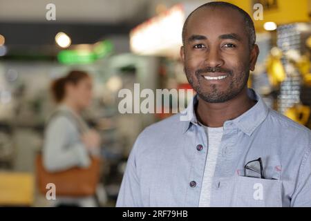 portrait of a male vendor posing Stock Photo