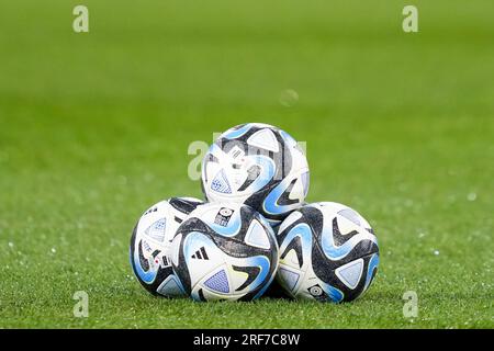 Dunedin, New Zealand. 30th July, 2023. Matchballs during the FIFA Womens World Cup 2023 football match between Switzerland and New Zealand at Dunedin Stadium in Dunedin, New Zealand. (Foto: Daniela Porcelli/Sports Press Photo/C -   - Alamy) Credit: SPP Sport Press Photo. /Alamy Live News Stock Photo