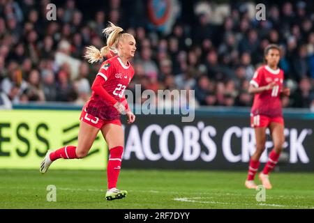 Dunedin, New Zealand. 30th July, 2023. Alisha Lehmann (23 Switzerland) in  action during the FIFA Womens World Cup 2023 football match between  Switzerland and New Zealand at Dunedin Stadium in Dunedin, New Zealand.  
(CH OUT) (Foto