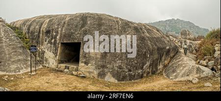 12 24 2014 Ancient Barabar Cave Hills world’s oldest surviving caves.near Makhdumpur village of Jehanabad district. Bihar India Asia. Stock Photo