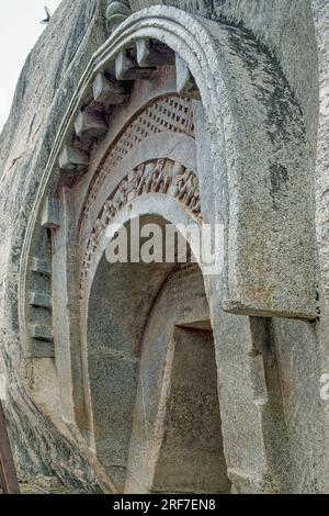 12 24 2014 Ancient Barabar Cave Hills world’s oldest surviving caves.near Makhdumpur village of Jehanabad district. Bihar India Asia. Stock Photo