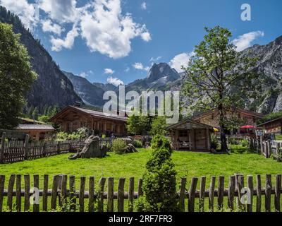 Pleasant alpine scenery near Gramai Alm in the Falzthurntal valley not far from the holiday resort of Pertisau on Lake Achensee in the Austrian Tirol Stock Photo