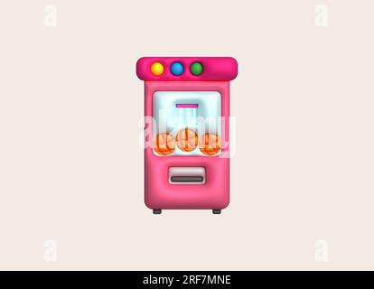 3d ball game box icon Game cabinet for childhood fun Stock Vector