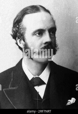 Portrait de Lord Arthur James Balfour (1848-1930), homme politique britannique. Stock Photo