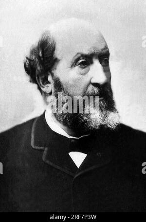 Portrait de Guillaume Victor Emile Augier (1820-1889), poete et dramaturge. Stock Photo