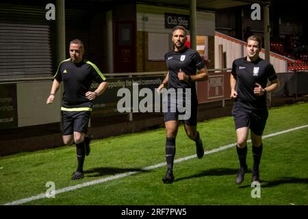 Harrow FC football club referees Stock Photo