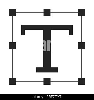 Text box flat monochrome isolated vector object Stock Vector
