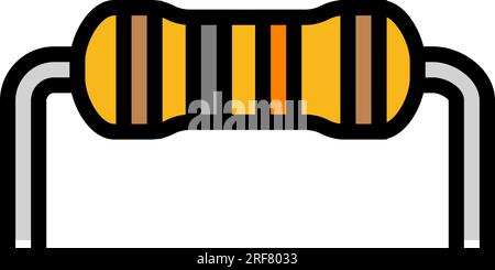 resistor electrical engineer icon color illustration Stock Vector Image ...