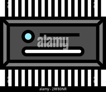 microcontroller electrical engineer color icon vector illustration ...