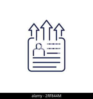 export personal data line icon, vector Stock Vector