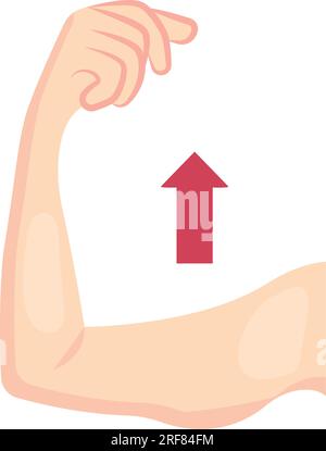 Saggy arms or Brachioplasty vector icon design, beauty and personal care symbol, cosmetics and dermatologist sign, body aesthetics stock illustration, Stock Vector