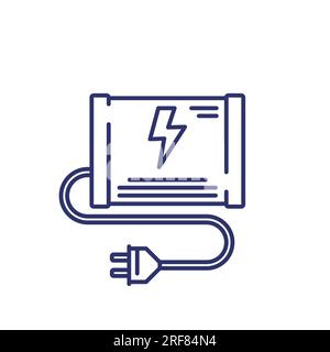 UPS line icon, power supply, backup power source Stock Vector