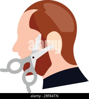 Stubble Beard Goatee style men in face illustration 3 Three-Day Facial