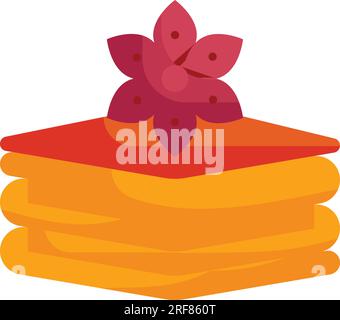Lotus Bath Towel vector icon design, beauty and personal care symbol, cosmetics and dermatologist sign, body aesthetics stock illustration, Stack of t Stock Vector
