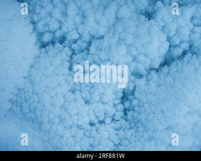 Frozen snow crystals texture or background Stock Photo