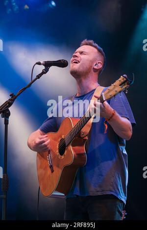 Folk Singer, Sam Kelly Performing At Womad, Charlton Park, Uk. July 27 