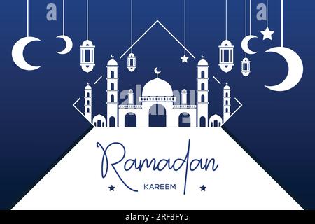 Ramadan kareem template design used for greeting card. Vector illustration Stock Vector