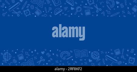 https://l450v.alamy.com/450v/2rf8kf2/blue-school-background-with-a-frame-of-school-stationery-icons-and-copy-space-back-to-school-concept-vector-illustration-2rf8kf2.jpg