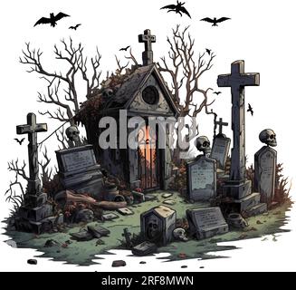 vector set of various tombstones. Stone marble tombstones. Memory of the dead vector illustration on white background. Stock Vector