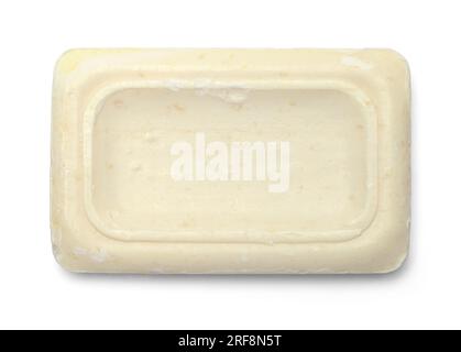 Hotel Soap Top View Cut Out on White. Stock Photo