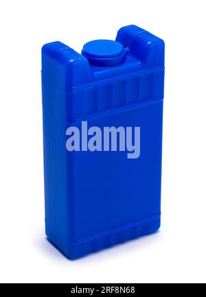 Blue Ice Pack Cut Out on White. Stock Photo