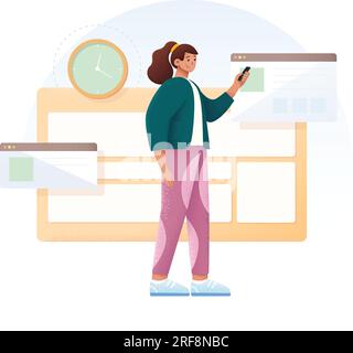 Professional employee illustration vector Stock Vector