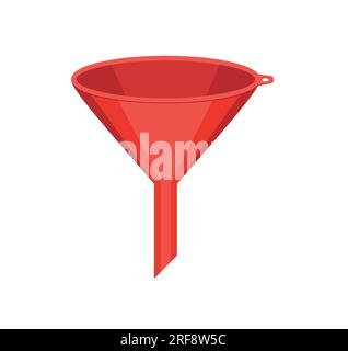 Plastic funnel, illustration, vector on a white background. Stock Vector
