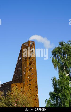 Roskilde, Denmark- May 28, 2023: the waste-to-energy incinerator plant and thermal power station designed by dutch architect Erick van Egeraat Stock Photo