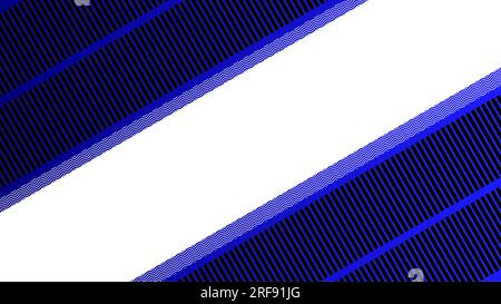 Artistic white strip over diagonal Black stripes blue gradient background Stock Vector