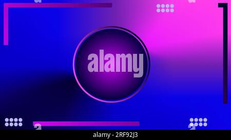 Twilight gradient orb placeholder over blue and pink background Stock Vector