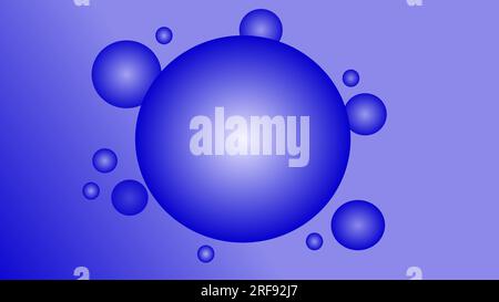 Water bubbles blue abstract gradient presentation background Stock Vector