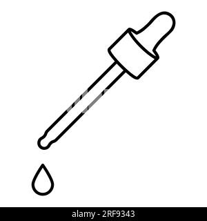 Dropper icon. Pipette icon. Vector illustration isolated on white background Stock Vector