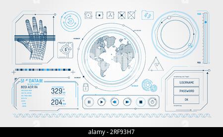Set of infographic elements about global transactions and e-commerce security. Stock Vector
