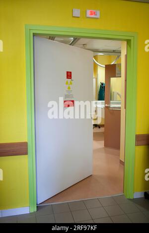 Radiology center in the medical imaging department of a hospital. Stock Photo