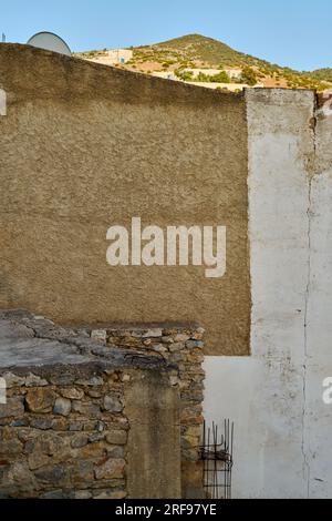 old wall of an abandoned house Stock Photo