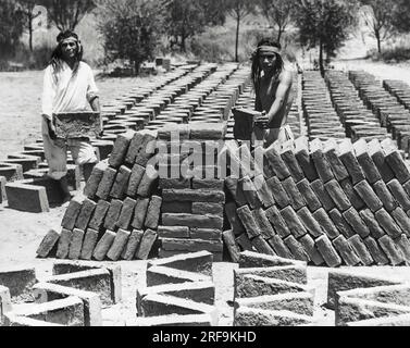 California: c. 1930 The padres taught the Indians to make the adobe ...