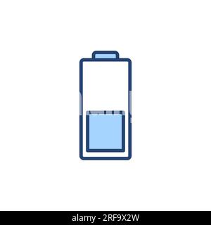 Battery icon vector. battery Charging sign. battery charge level Stock Vector