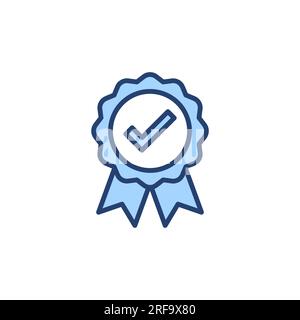 Approved icon vector. Certified Medal Icon Stock Vector