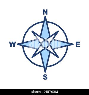 Compass icon vector. arrow compass icon sign and symbol Stock Vector