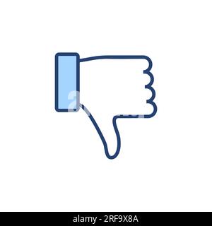 Dislike icon vector. dislike sign and symbol. Hand with thumb down Stock Vector