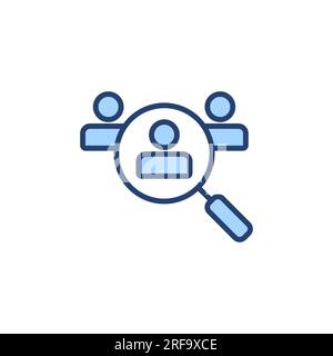 Hiring icon vector. Search job vacancy sign and symbol. Human resources concept. Recruitment Stock Vector