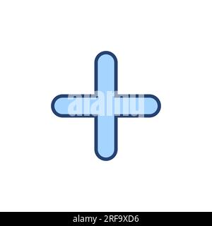 Plus icon vector. Add plus sign and symbol Stock Vector