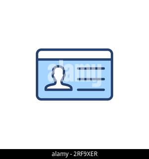 License icon vector. ID card icon. driver license, staff identification card Stock Vector