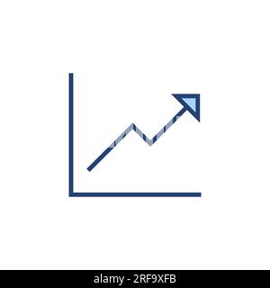 Growing graph icon vector. Chart sign and symbol. diagram icon Stock Vector