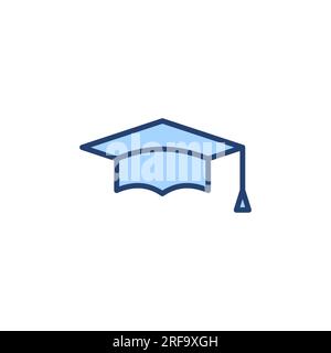 Education icon vector. Graduation cap sign and symbol. Graduate. Students cap Stock Vector