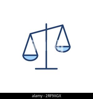 Scales icon vector. Law scale icon. Justice sign and symbol Stock Vector