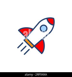 Rocket icon vector. Startup sign and symbol. rocket launcher icon Stock Vector