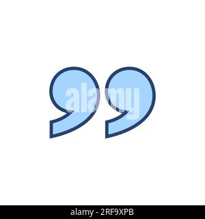 Quote icon vector. Quotation mark sign and symbol Stock Vector